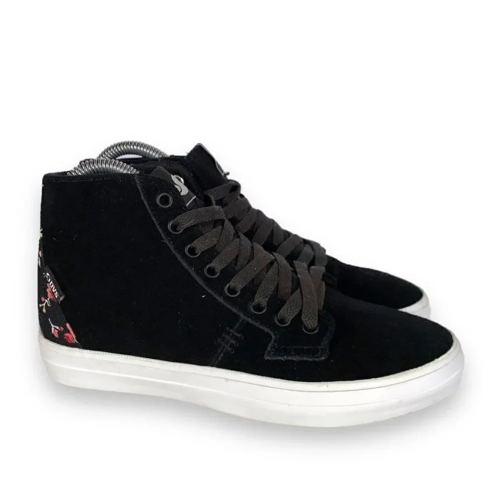 DVS Tripp‎ High Top Skate Sneakers Black Suede DVF0000263 Women's 5.5